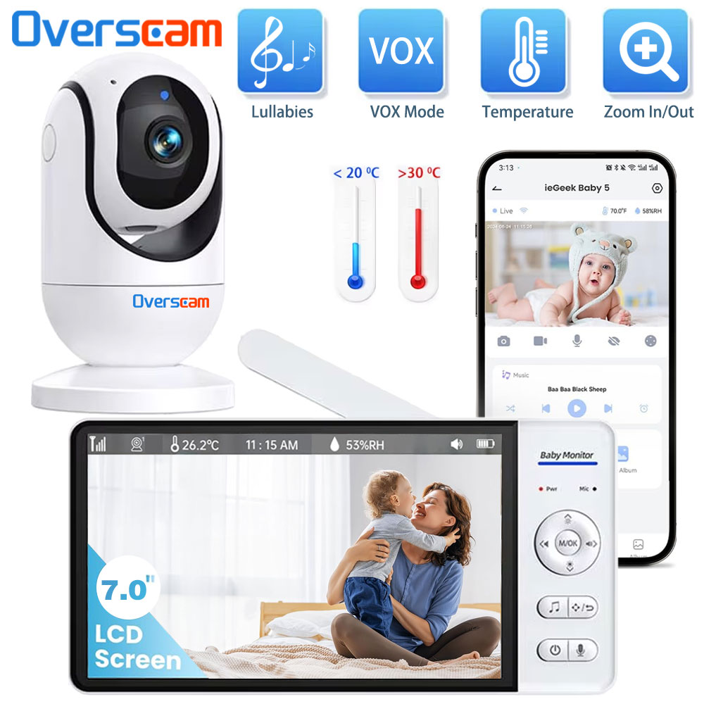 Photography Uk - 7.0 Inch Screen Baby Monitor 5000mAh