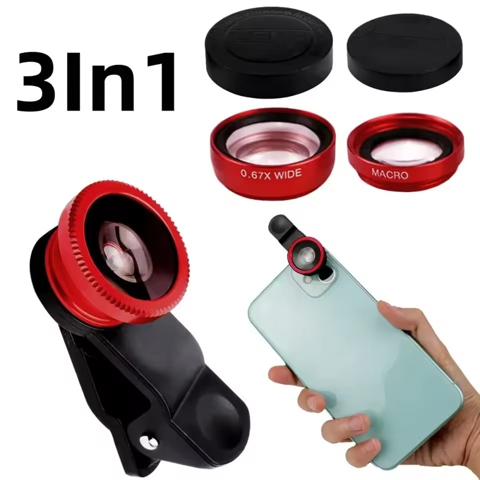 Photography With Mobile - 3In1 Mobile Phone Fish Eye Lens