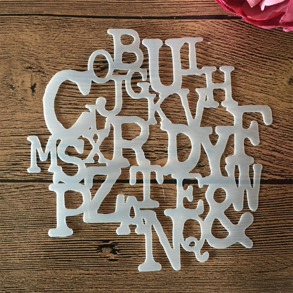 Photography Font - 13*13cm Irregular Letters Alphabet DIY Layering