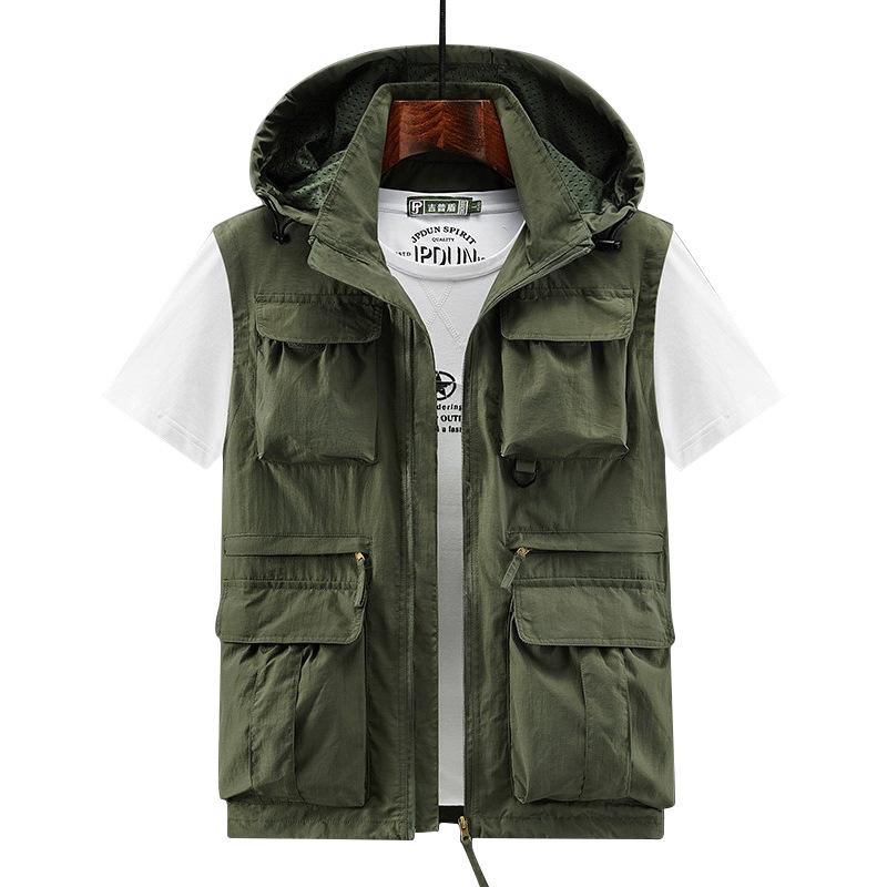 Photography Vest - Men Casual Vest Multi Pocket Workwear