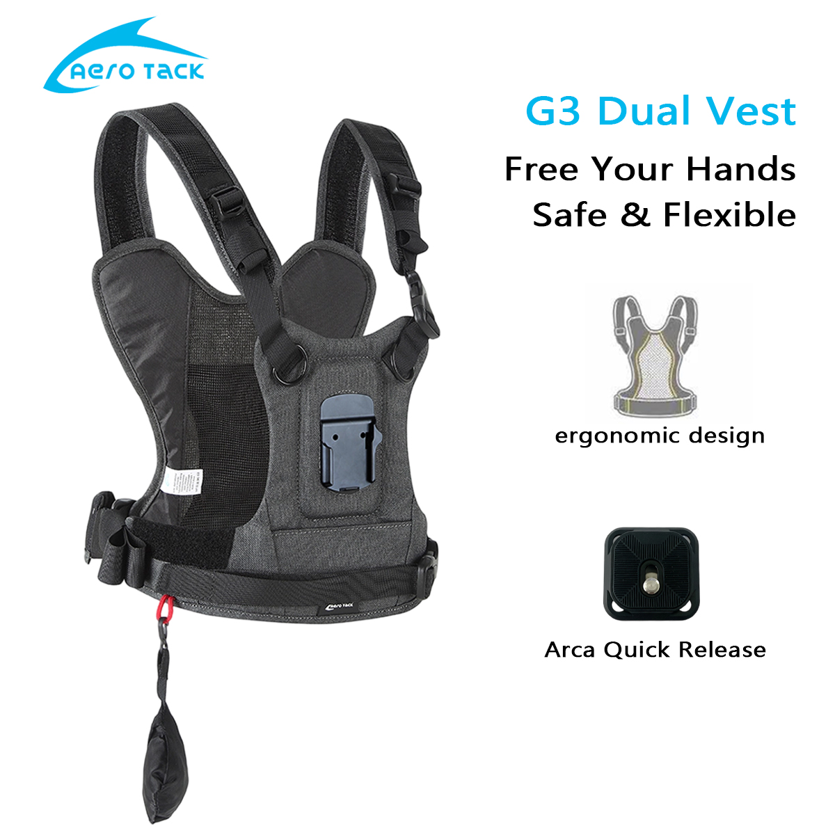 Photography Vest - Aero Tack G3 Camera Strap,Double Shoulder