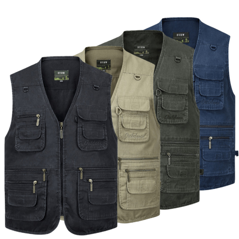 Photography Vest - Men Vest Waistcoat Multi-pocket Fishing Vest