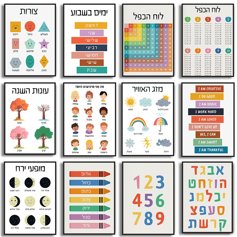 Photography Font - Hebrew Letters Alphabet Jewish Number Day