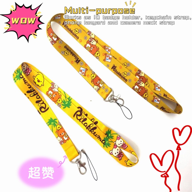 Photography With Mobile - Kawaii Rilakkuma Anime Lanyard | Neck