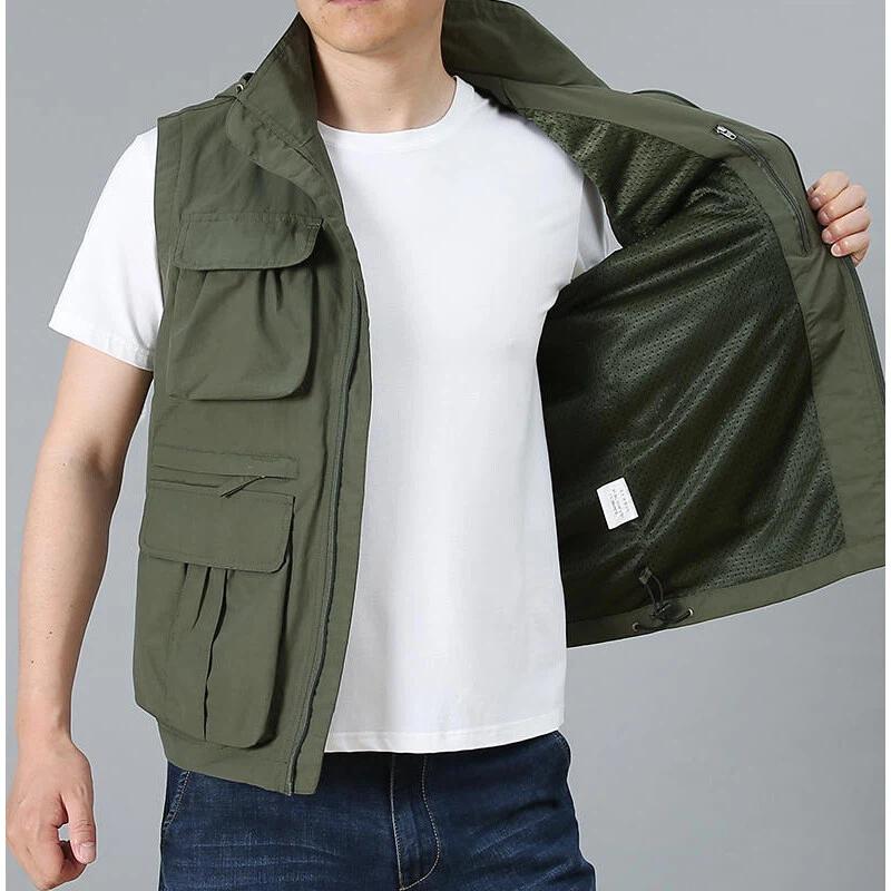 Men Casual Vest Multi Pocket W - Photography Vest recension och pris