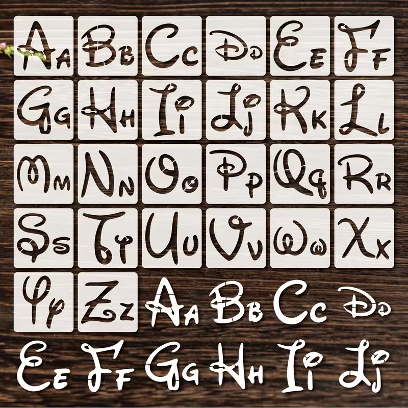 26PCS 2.95x2.95 inch Alphabet  - Photography Font recension och pris