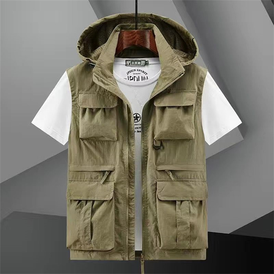 Hooded Vest Men's Multi-Pocket - Photography Vest recension och pris