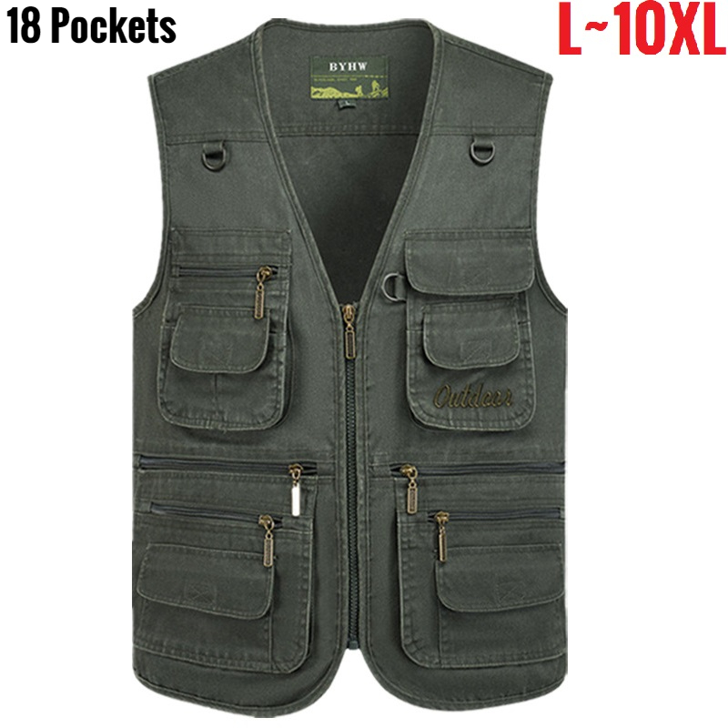 Multi Pocket Men's Vest Zipper - Photography Vest recension och pris
