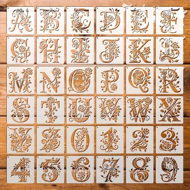 36PCS 3.9inch Floral Alphabet  - Photography Font recension och pris