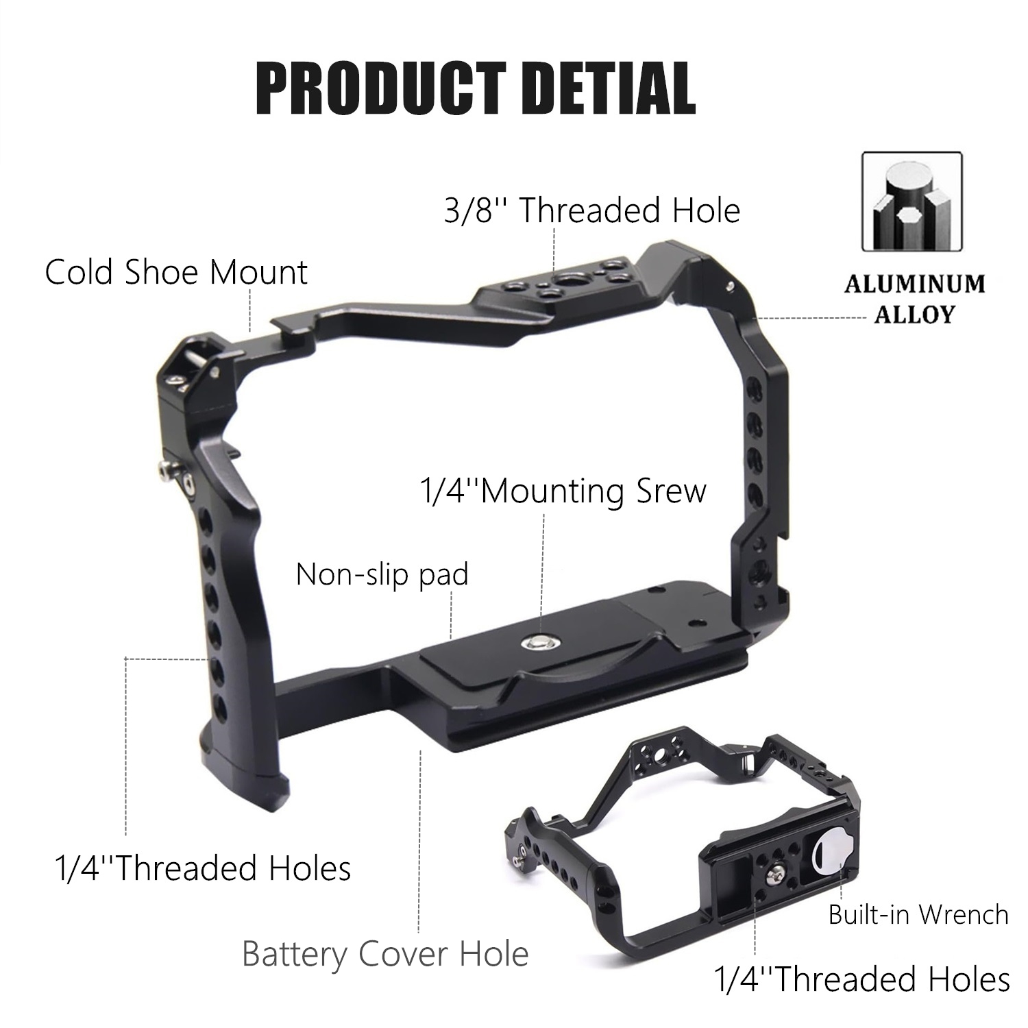 Protective Frame Camera Cage f - Camera Cold Shoe recension och pris