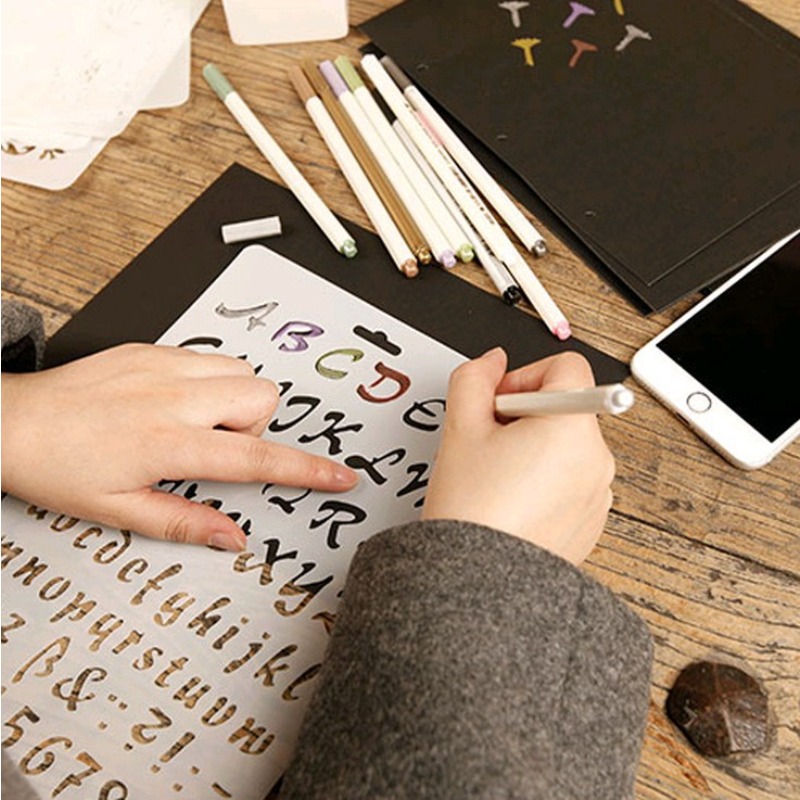 1pc A4 Alphabet Letters Layeri - Photography Font recension och pris