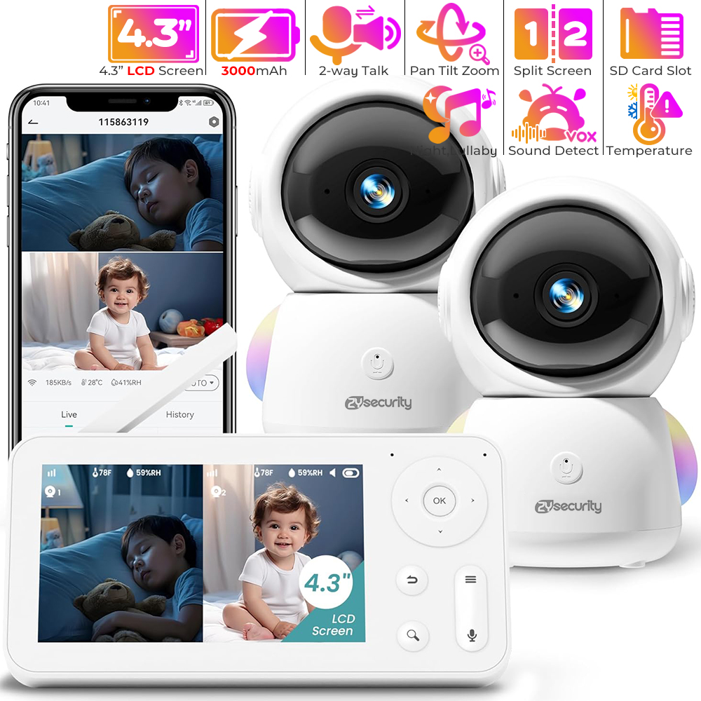 2K Baby Monitor with 2 Cameras - Photography Uk recension och pris