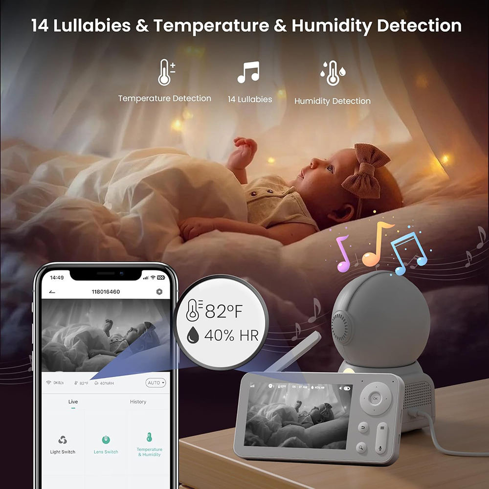 2K Baby Monitor with 2 Cameras - Photography Uk recension och pris